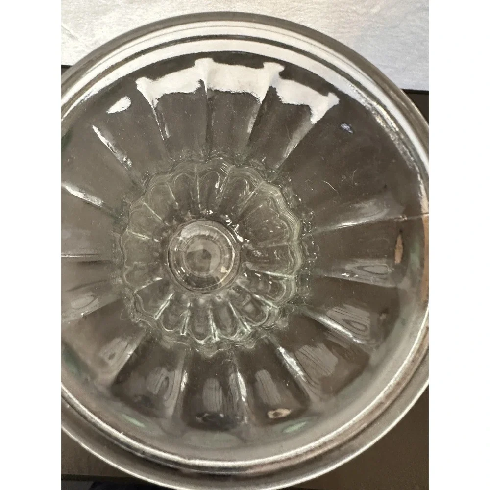 Clear Glass Floral Flower Vase  